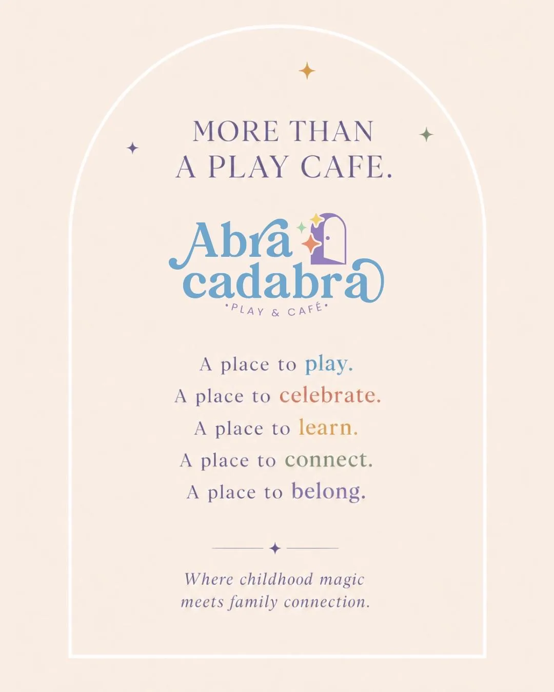 Manifesto post: More than a play cafe. A place to play, celebrate, learn, connect and belong.