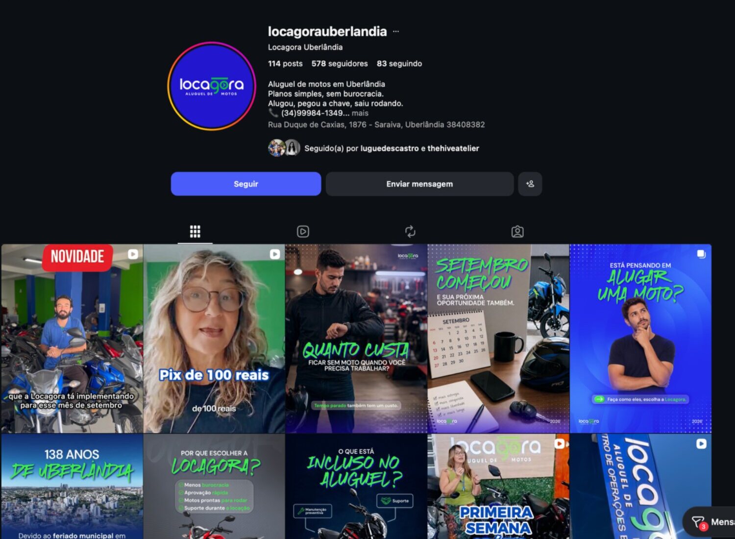 LocAgora Instagram profile and content grid