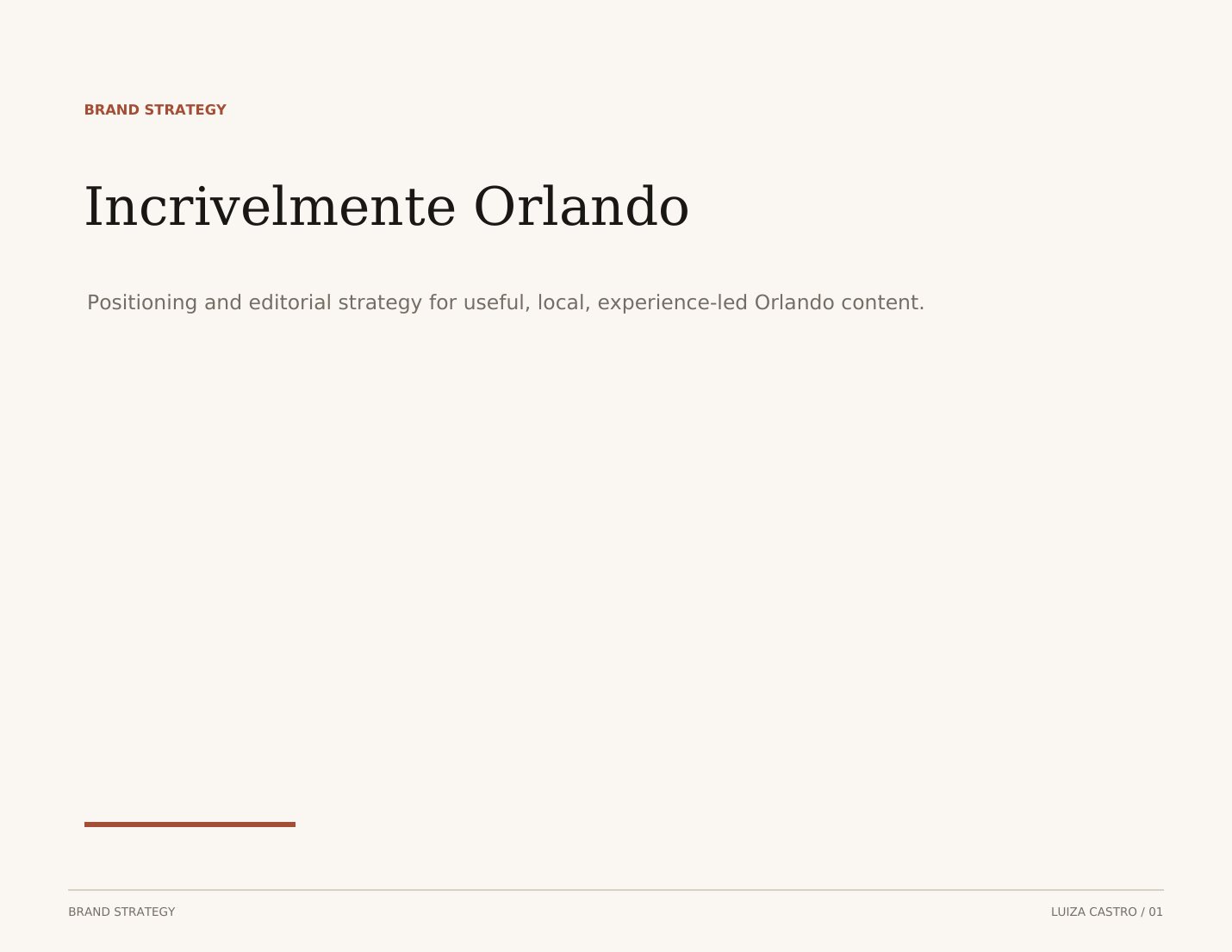 Incrivelmente Orlando strategy panel