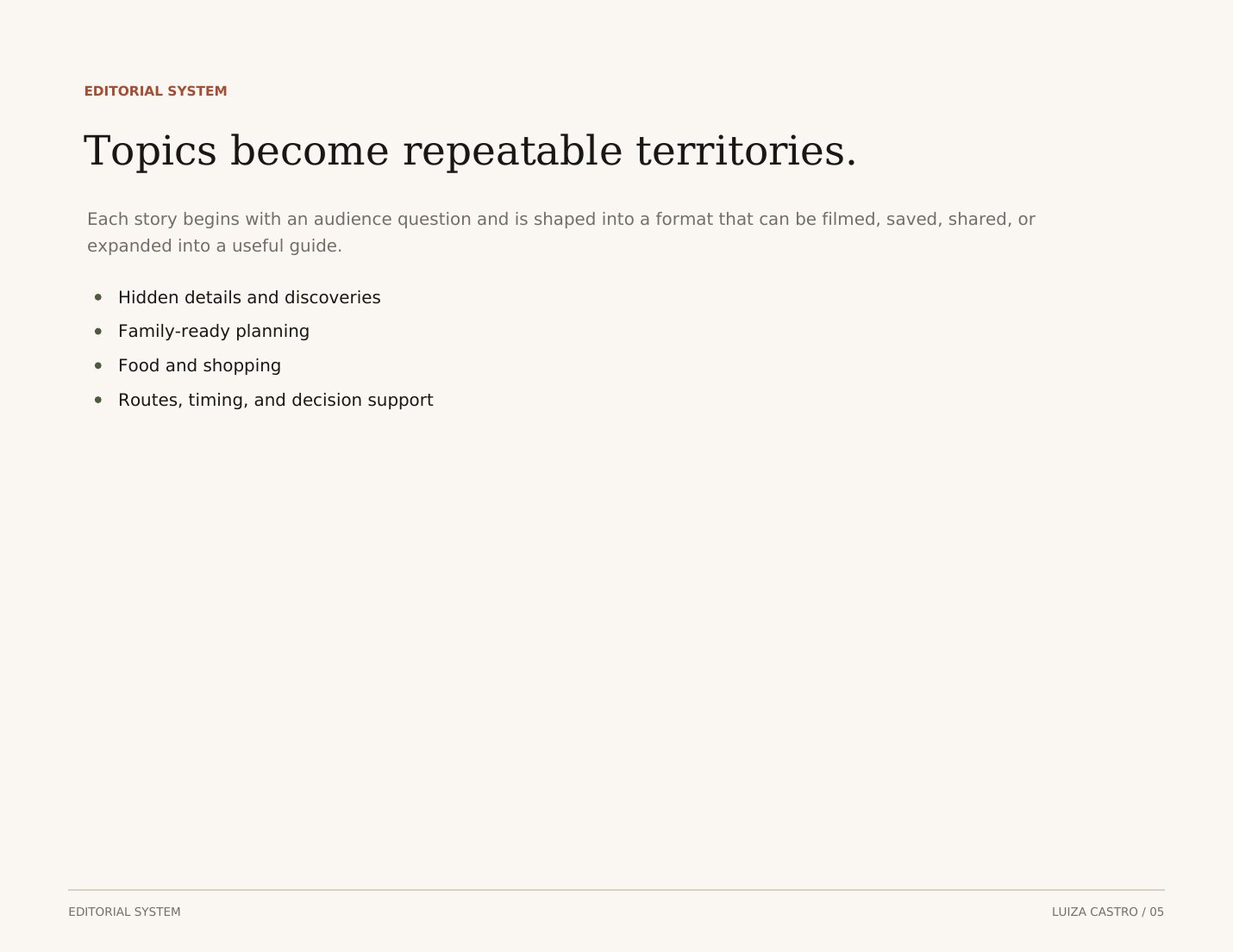 Content journey for Incrivelmente Orlando