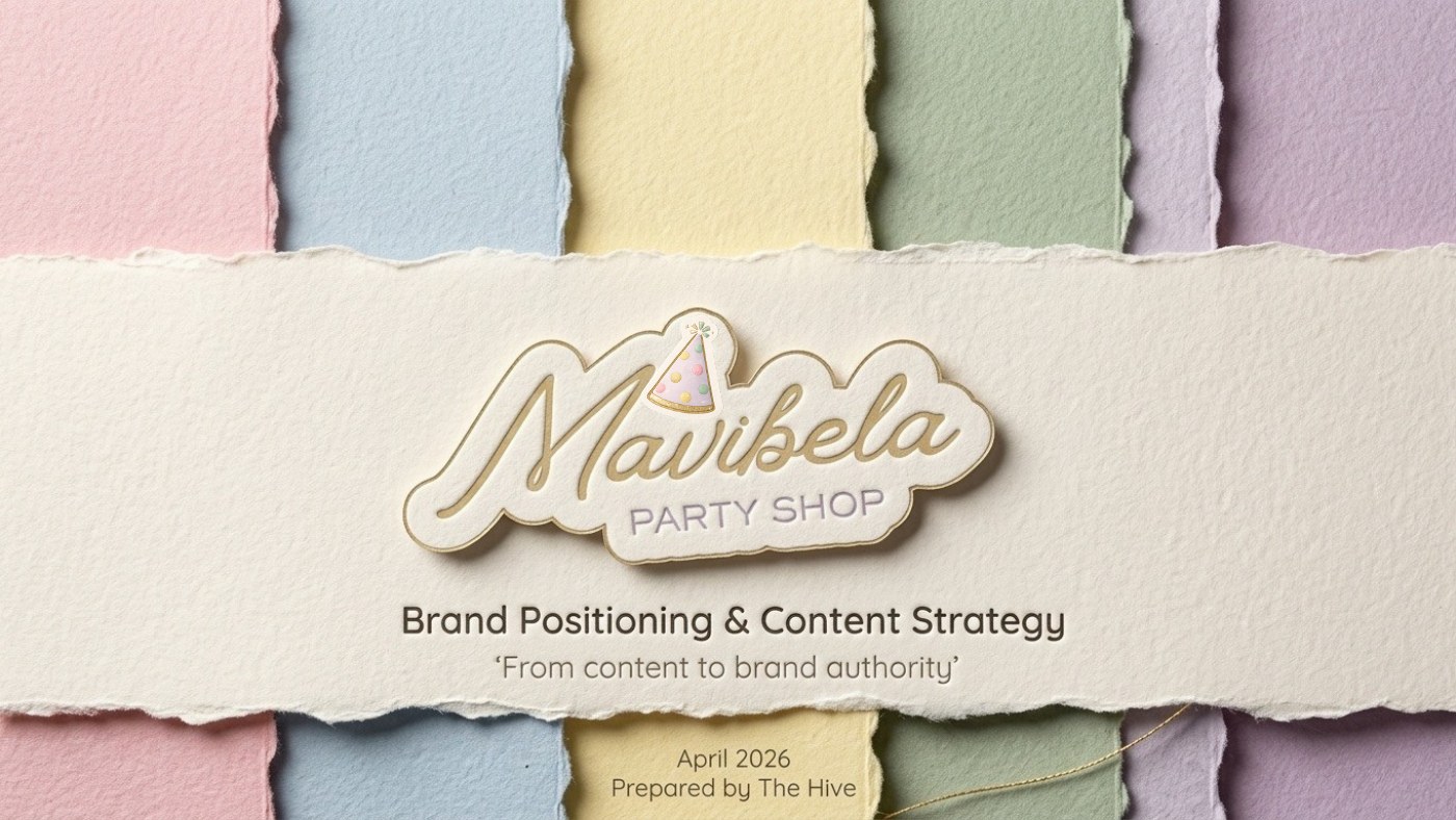 Original Mavibela brand positioning and content strategy cover