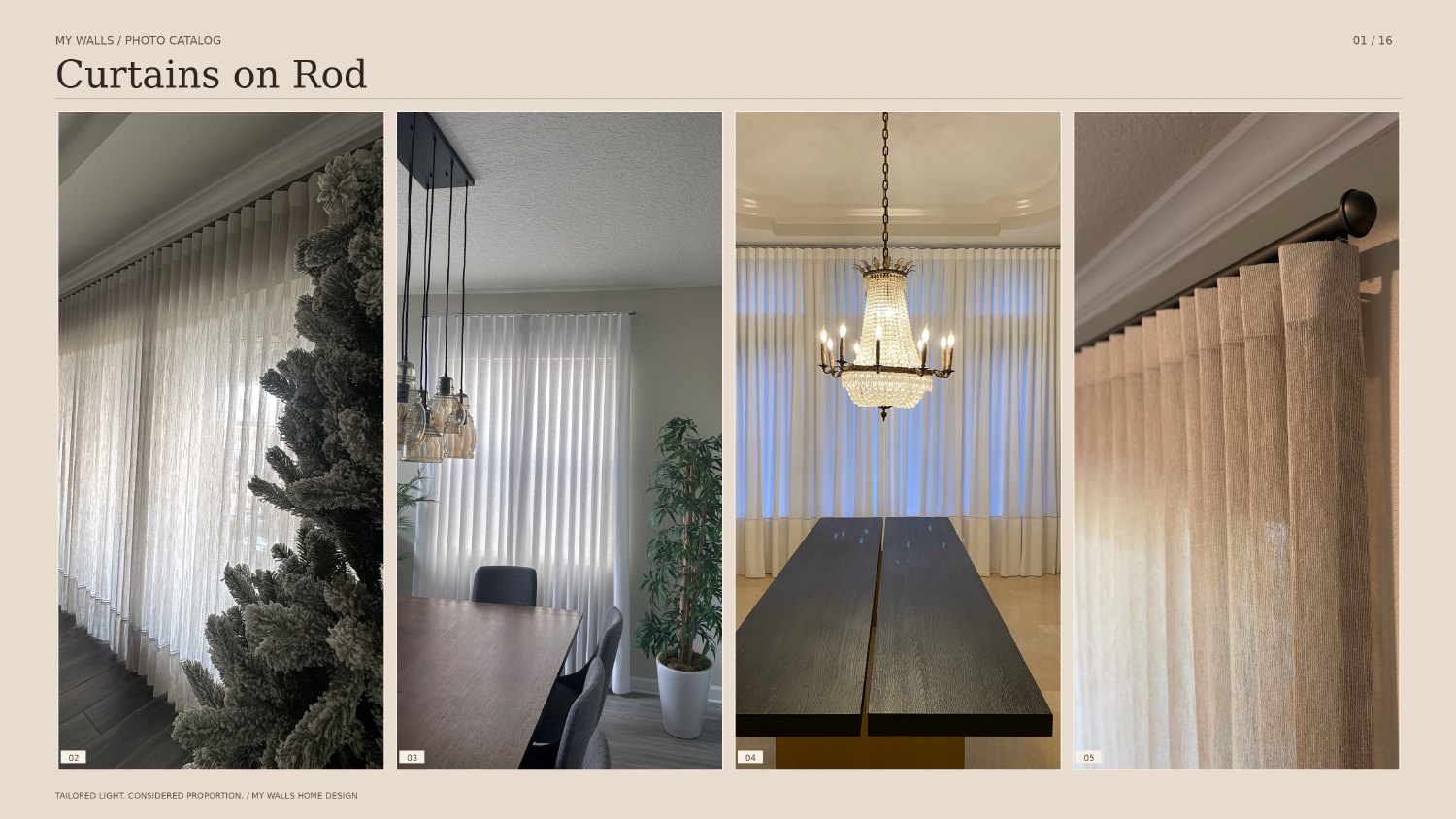 My Walls project catalog interior page