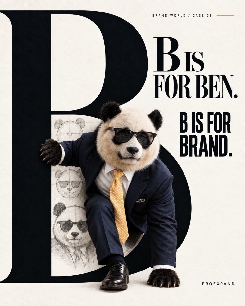 B is for Ben, B is for Brand editorial composition